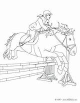 Horse Coloring Pages Jumping Riding Show Girl Boy Getcolorings Color Print sketch template