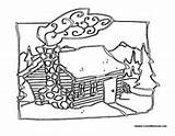 Cabin Woods Coloring Country Pages Houses House Colormegood Buildings sketch template