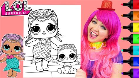 coloring lol surprise dolls merbaby coloring page prismacolor markers