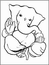 Ganesh Drawing Ganesha Simple Easy Sketch Kids Coloring Drawings Lord Bal Cartoon Pages Ganpati Ji Line Cliparts Draw Getdrawings Google sketch template
