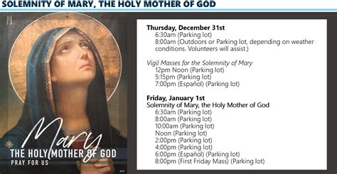 Solemnity Of Mary Mother Of God New Year S Day Our Lady Of Peace