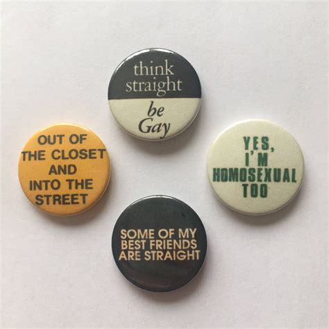 4 pack gay pride lgbt lesbian badges pin buttons set