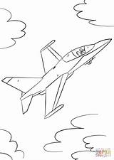 Coloring Pages Jet Fighter Air Force Drawing F16 Military Thunderbirds Jets Printable Kids Getdrawings Color Drawings Useful sketch template