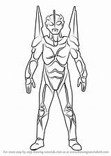 Ultraman Draw Noa Mewarnai Nexus Lukisan Drawingtutorials101 Paintingvalley Taiga sketch template