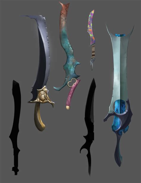 curved swords concepts  benharrisart  deviantart