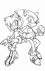 Sonic Amy Coloring Pages Kissing Lineart Sonamy Printable Color Deviantart Print Getdrawings Template Getcolorings Sketch sketch template