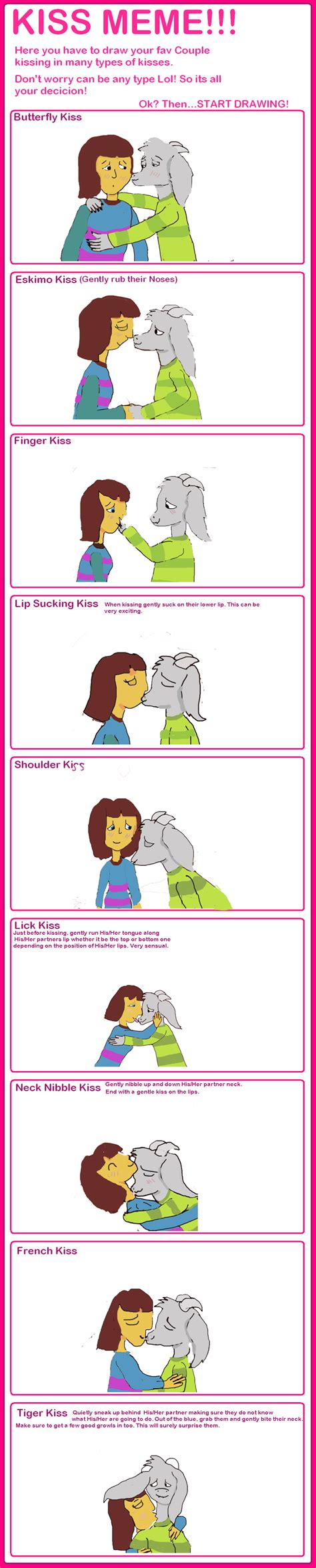 Kiss Meme Asriel And Frisk By Firekitty8 On Deviantart