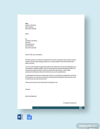 employment letter samples  ms word