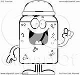 Coloring Shaker Salt Mascot Idea Clipart Cartoon Cory Thoman Outlined Vector Template sketch template