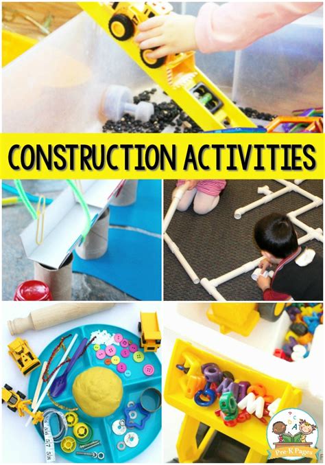 construction activities  preschool pre  pages
