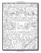 Coloring Pages Girls Quotes Inspirational Adult Girl Proud Colouring Quote Sheets Book Amazon Printable Color Mandala Fun Women Confidence Choose sketch template