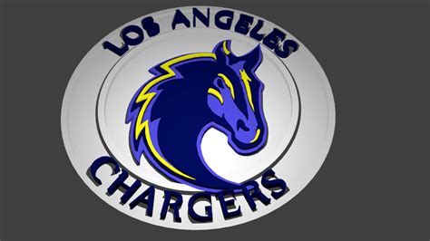 los angeles chargers logo   circle  model  rogerds