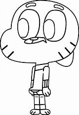Gumball Coloring Wecoloringpage sketch template