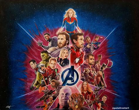 heres  huge avengers drawing     months   inches     full process