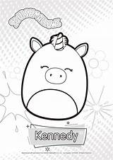 Coloring Squishmallows Pages Kennedy Apr sketch template