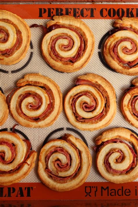 ham and cheese puff pastry pinwheels recipes using puff pastry