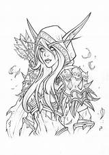 Warcraft Sylvanas Coloring Pages Artstation Drawing Elf Windrunner Tattoo Drawings Adult Rachael May Fantasy Book Zeichnungen Colouring Dessin Zeichnen Coloriage sketch template