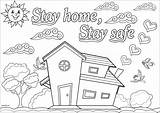 Stay Coloring Safe Covid 19 Quotes Pages Kids Adults Keep Adult Stress During Time Busy Fight Against Positive Weapon Exclusive sketch template