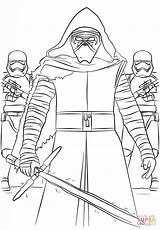 Coloring Pages Stormtrooper Printable Order First Ren Kylo Stormtroopers Popular sketch template