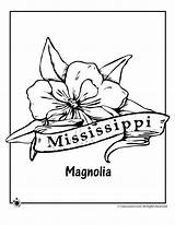 Coloring Pages Mississippi Flower State Vols Tennessee Kids Color Flag Print Getcolorings Printable Embroidery Tattoos sketch template