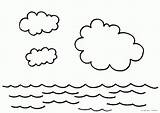 Coloring Water Sky 425px 01kb Print sketch template