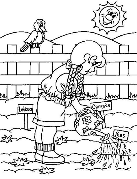 gardening coloring page images