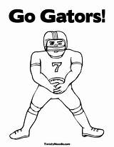 Gators Go Pages Coloring Colouring Football Pa sketch template