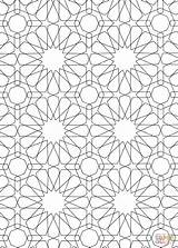 Islamic Coloring Pattern Pages Mosaic Patterns Adults Roman Drawing Printable Colouring Colour Sheets Geometric Color Arabic Numerals Supercoloring Print Getcolorings sketch template