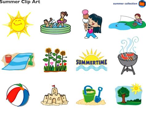 summer season clipart   cliparts  images  clipground