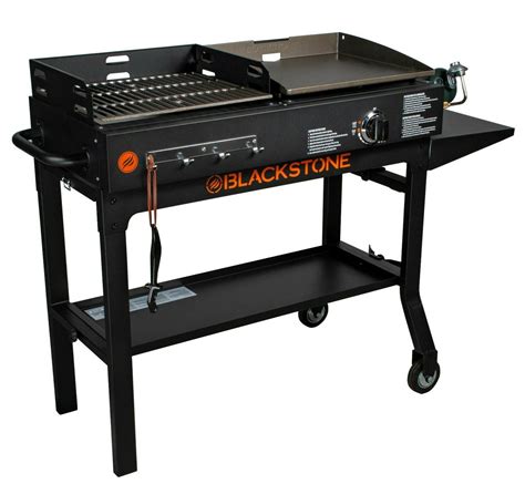 blackstone griddle  charcoal grill combo flat top gas hibachi