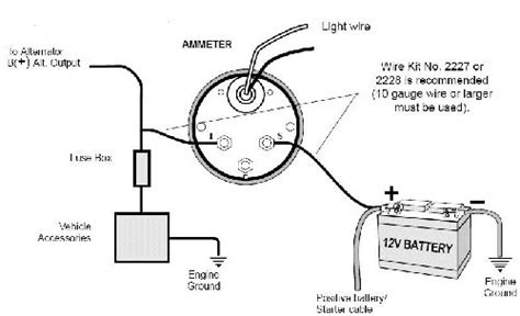 ammeter gauge wiring diagram