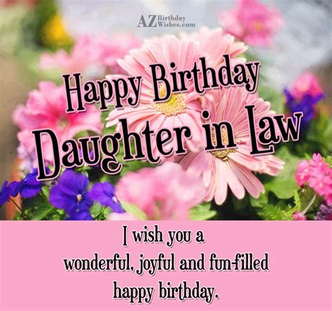 happy birthday daughter  law azbirthdaywishescom