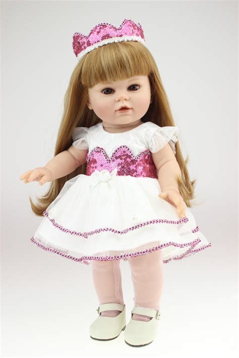 full vinyl   girl doll cute dolls toys handmade princess dolls  girls baby alive boneca