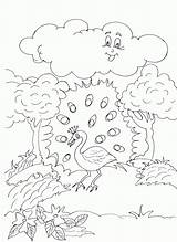Coloring Pages Cloud Clouds Cartoon Scenery Colouring Library Clipart Popular sketch template