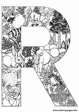 Alphabet Letter Coloring Animal Coloriage Pages Animaux Colorier Printable Print Lettre Imprimer Letters Facile Dessin Le Des Adulte Et Coloriages sketch template