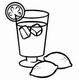 Coloring Lemonade Drinks Drink Coloringsky Getdrawings Iced Beverages sketch template
