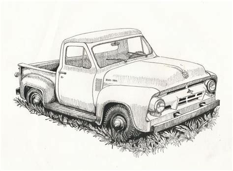drawings  vintage trucks google search wood burning ideas