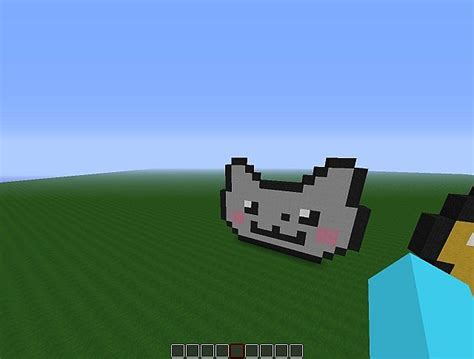 Nyan Cat Head Pixel Art Minecraft Project