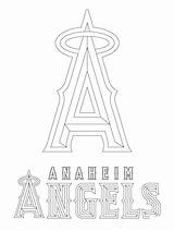 Coloring Angels Baseball Mlb Logo Anaheim Pages Printable Sport Angeles Los Teams Print Major League Sheets Color sketch template