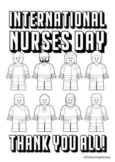 international nurses day colouring heroes