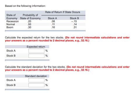 how to calculate standard deviation expected return haiper