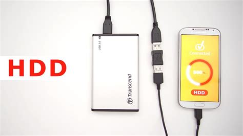 connect hard drive  android smartphone youtube
