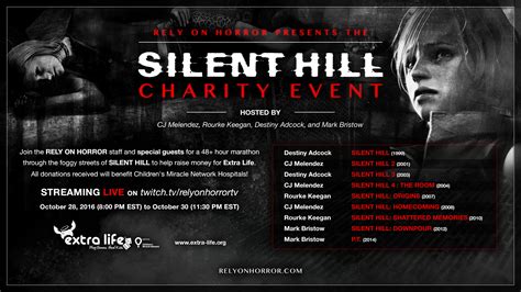 rely on horror presents “silent streams” a 48 hour silent hill franchise charity livestream