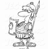 Guard Coloring Pages Color Cartoon Vector Centurion Getcolorings Getdrawings sketch template