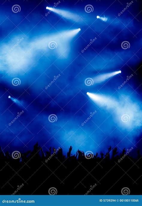 blue light  concert stock photo image  band stage