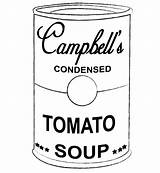 Soup Coloring Campbell Warhol Drawing Soupe Template Boite Campbells Pages Soda Colorier Getdrawings Coloriage Getcolorings Templates Tableau Choisir Un sketch template