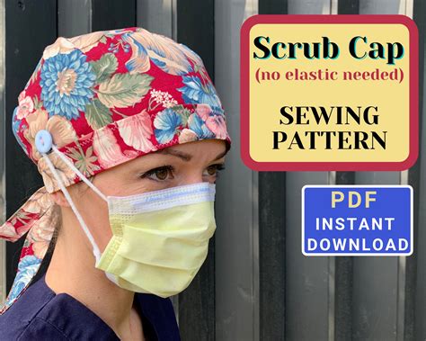 scrub cap sewing pattern     diy pattern