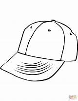 Cap Coloring Baseball Colouring Pages Printable Clipart Caps Drawing Clothes Color Hat Puzzle Kids Styles Paper sketch template