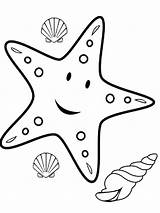 Pages Starfish Coloring Fish sketch template