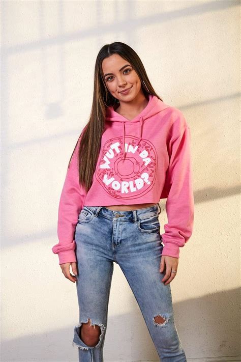 merrell twins pink cropped wut  da world hoodie fanjoy